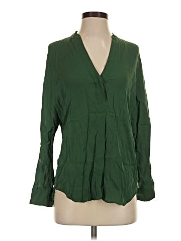 Vince. Long Sleeve Silk Top (view 1)