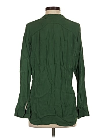 Vince. Long Sleeve Silk Top (view 2)
