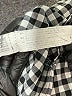 Zara Basic Checkered-gingham Gray 3/4 Sleeve Blouse Size XS - photo 8