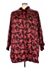 Ashley Stewart Floral Red Long Sleeve Blouse Size 4X Plus - photo 1