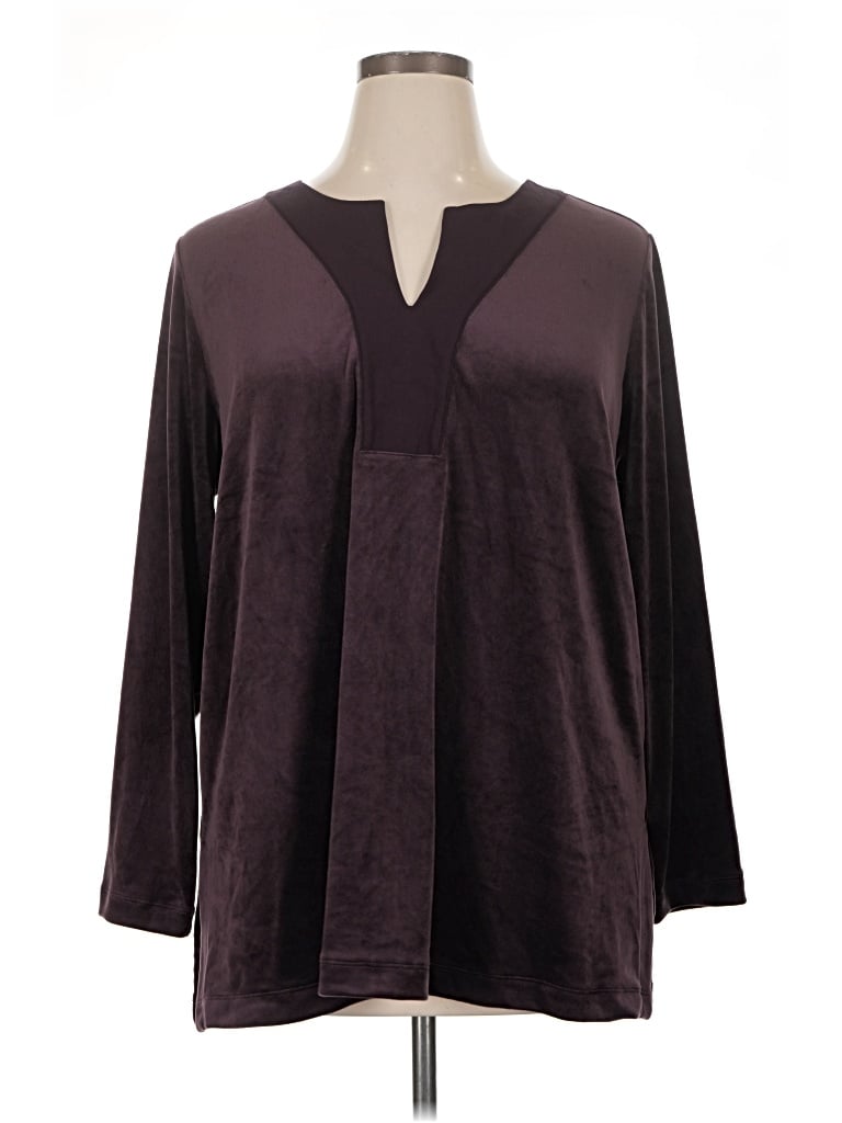 Pre-owned Purejill Cardigan Sweater In Burgundy
