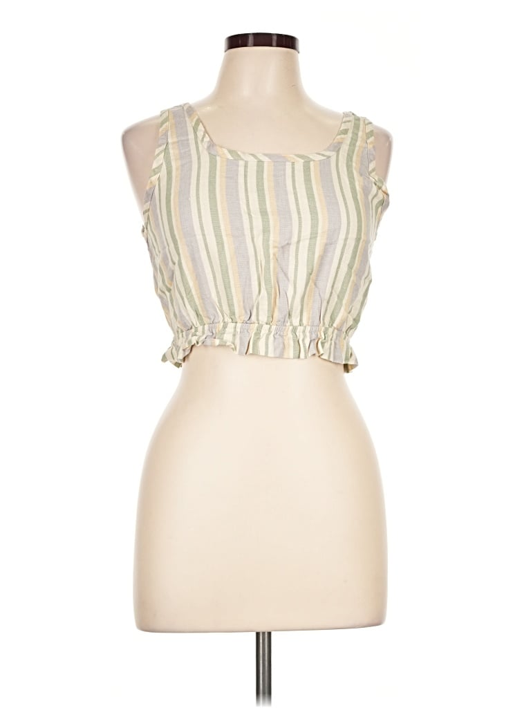 Pre-owned Final Touch Sleeveless Blouse In Green