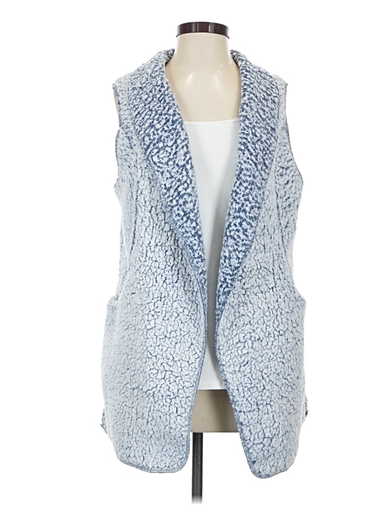 Pre-owned Koolaburra By Ugg Faux Fur Vest In Blue