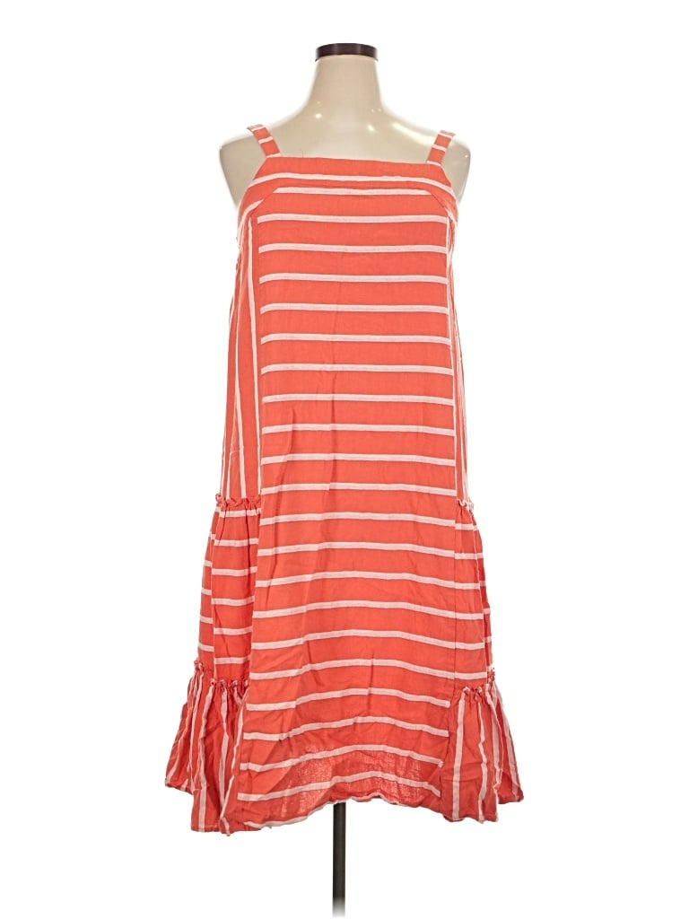Pre-owned Single Thread Casual Dress In Orange