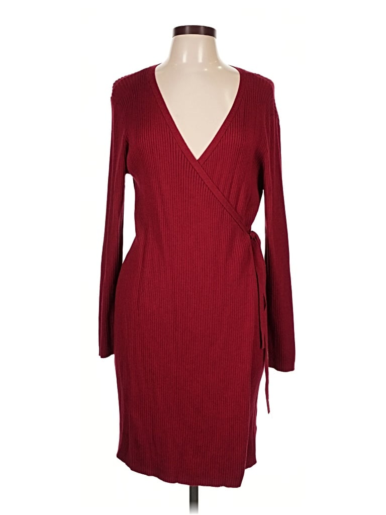 Pre-owned Olive & Oak Cocktail Dress In Burgundy