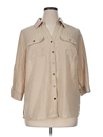 Coral Bay 3/4 Sleeve Button-Down Shirt (view 1)