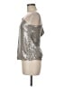 Karen Millen 100% Polyester Metallic Silver Sleeveless Blouse Size 6 - photo 5