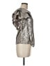Karen Millen 100% Polyester Metallic Silver Sleeveless Blouse Size 6 - photo 4
