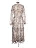 Francesca's 100% Polyester Paisley Silver Cocktail Dress Size L - photo 2
