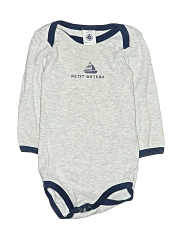 Petit Bateau Long Sleeve Onesie (view 1)