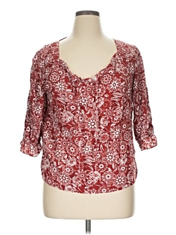 Christopher & Banks 3/4 Sleeve Blouse (view 1)