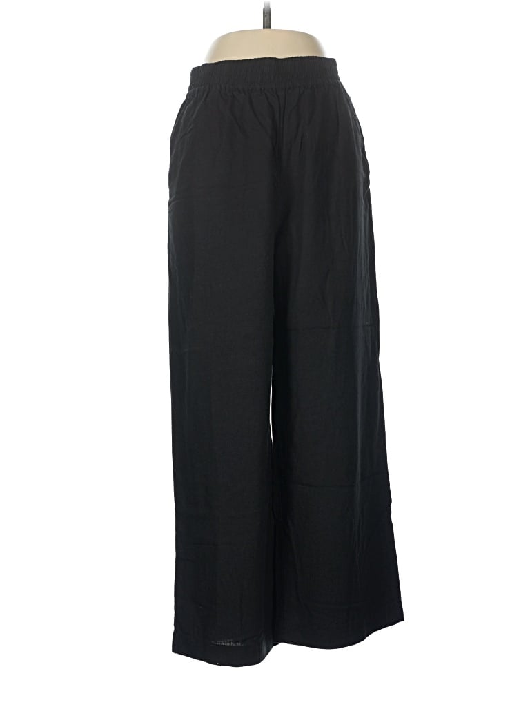 Pre-owned Treasure & Bond Linen Pants In Black