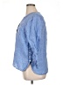 Talbots 100% Linen Blue Long Sleeve Henley Size XL Petite - photo 5