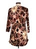 Boston Proper Print Brown Cocktail Dress Size L - photo 2