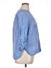 Talbots 100% Linen Blue Long Sleeve Henley Size XL Petite - photo 4