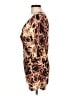 Boston Proper Print Brown Cocktail Dress Size L - photo 5