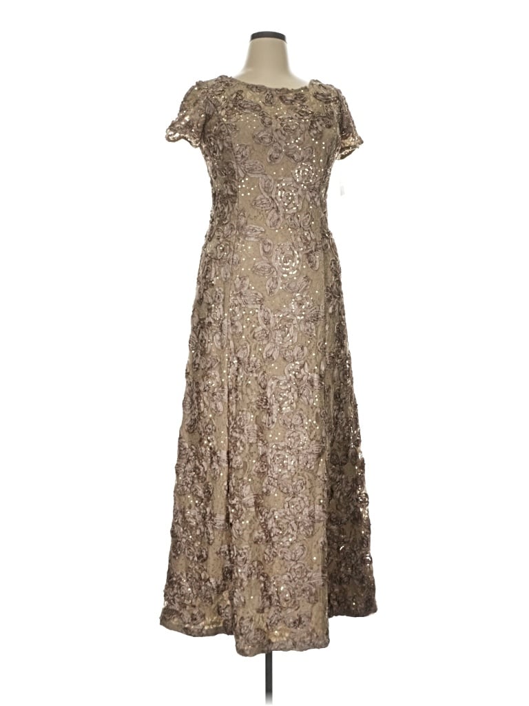 Pre-owned Alex Evenings Cocktail Dress In Brown