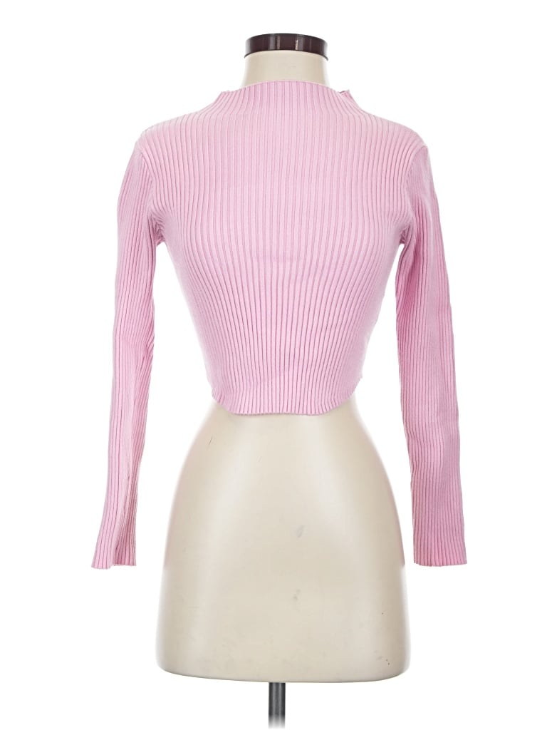 Pre-owned Mable Long Sleeve Top Pink Turtleneck Tops