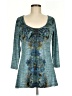 One World Teal 3/4 Sleeve Top Size M - photo 1