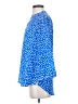 MULTIPLES Polka Dots Blue 3/4 Sleeve Blouse Size S - photo 5