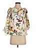 Bailey 44 100% Polyester Floral Ivory 3/4 Sleeve Blouse Size S - photo 1