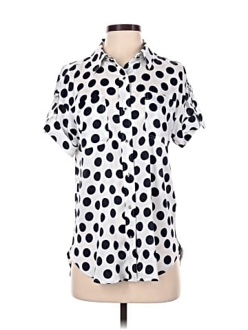 Karl Lagerfeld Paris Short Sleeve Blouse (view 1)