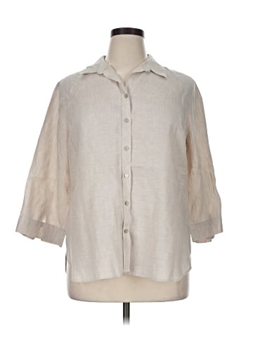 Chico's 3/4 Sleeve Button-Down Shirt (view 1)