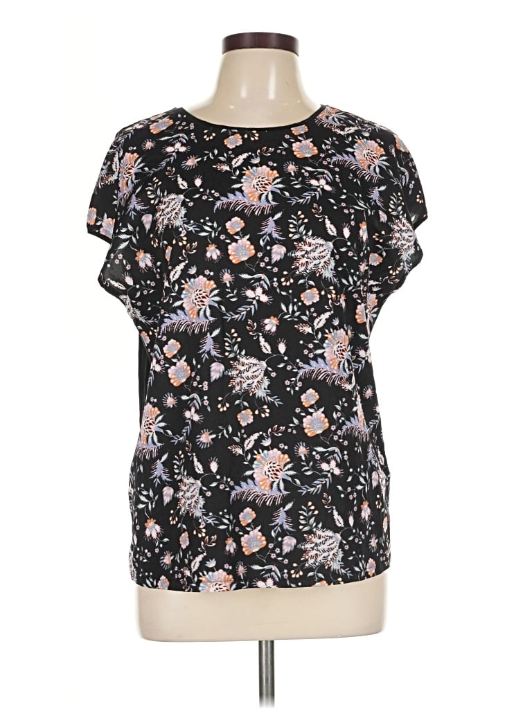 Pre-owned Ted Baker Short Sleeve Blouse In Black