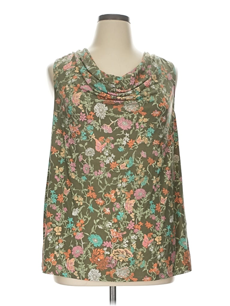 Pre-owned Cato Tank Top Green Strapless Neckline Tops