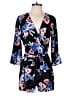 Yumi Kim 100% Silk Floral Black Romper Size M - photo 1