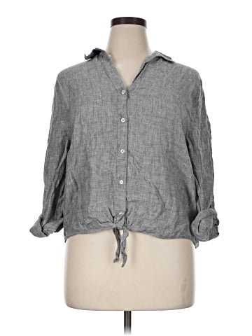 Saks Fifth Avenue 3/4 Sleeve Button-Down Shirt (view 1)