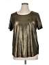 DKNYC Metallic Gold Short Sleeve Top Size 1X - photo 1