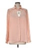 Uniqlo 100% Polyester Pink Long Sleeve Blouse Size M - photo 1