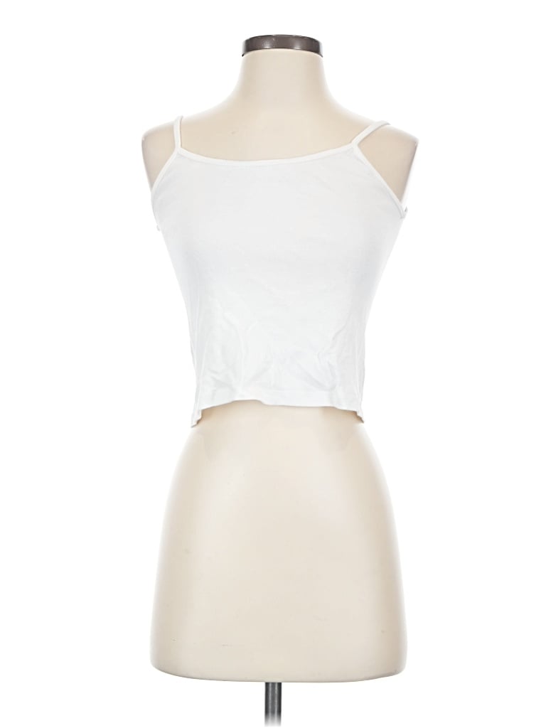 Pre-owned Brandy Melville Tank Top White Strapless Neckline Tops