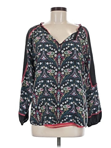 Sundance 3/4 Sleeve Silk Top (view 1)