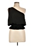 Glam 100% Polyester Black Sleeveless Blouse Size L - photo 1