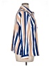 Shein Curve 100% Polyester Stripes Blue Long Sleeve Blouse Size 14 Plus (1) - photo 4