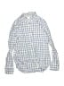 Crewcuts Outlet Checkered-gingham Blue Long Sleeve Button-Down Shirt Size 10 - photo 1