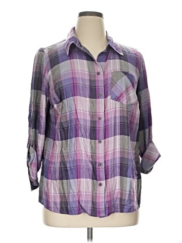 Style&Co 3/4 Sleeve Button-Down Shirt (view 1)