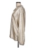 Ann Taylor LOFT 100% Polyester Metallic Silver Long Sleeve Blouse Size L - photo 5
