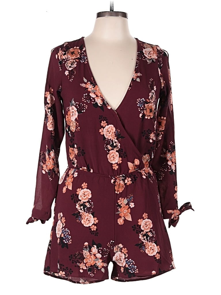 Pre-owned Guess Romper In Burgundy