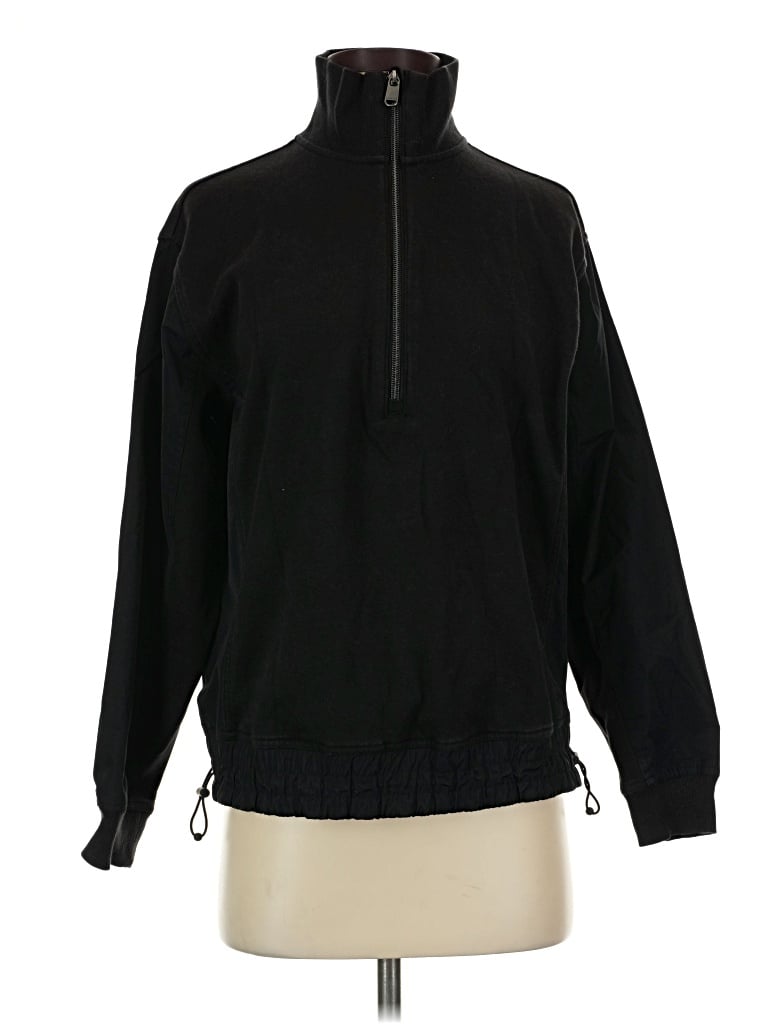 Pre-owned Athleta Fleece Jacket In Black