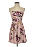 No Boundaries Floral Tan Cocktail Dress Size XS - photo 1