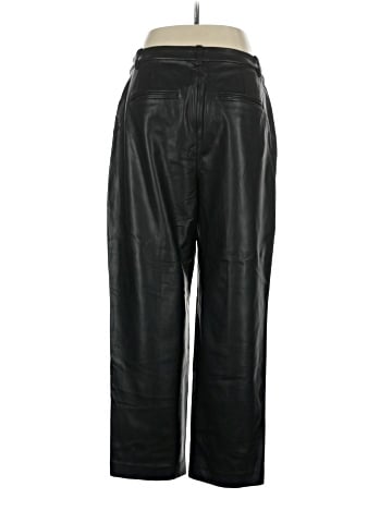 Madewell Madewell x Aimee Song Slim Tapered Pants in Faux Leather (view 2)