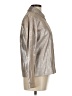 Chico's 100% Leather Metallic Silver Leather Jacket Size Med (1) - photo 4