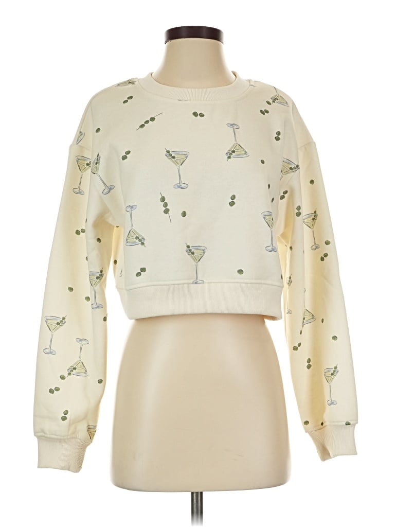 Pre-owned Pretty Garbage Sweatshirt In Ivory