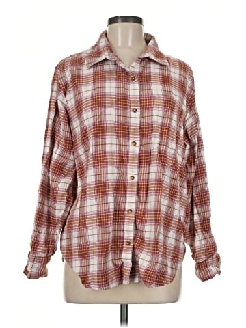 American Eagle Outfitters Long Sleeve Button-Down Shirt (view 1)