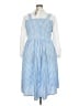 BLOOMCHIC 100% Polyester Checkered-gingham Blue Casual Dress Size 18 - 20 - photo 2