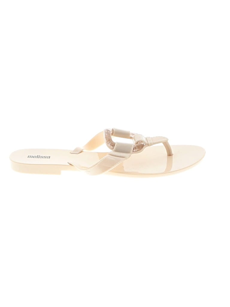 Pre-owned Melissa Flip Flops In Ivory