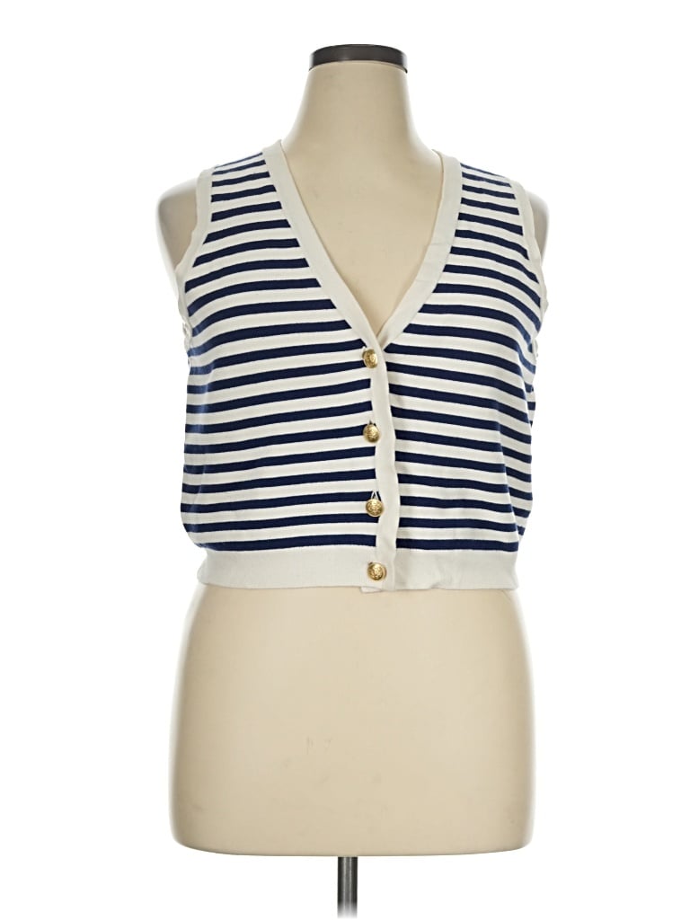 Pre-owned Jcrew Sweater Vest In Blue